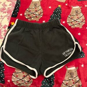 dark green and white san francisco brandy melville shorts